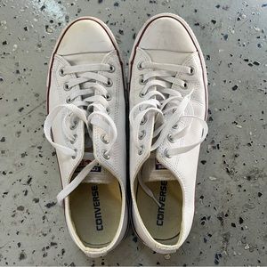Men's White Leather Chuck Taylors